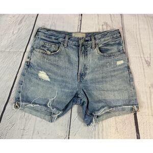 Everlane Womens Shorts Size 25 The Denim Short Distressed Organic Cotton